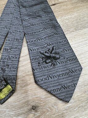 Vivienne Westwood "Crossed Penis" Heraldry Print Tie